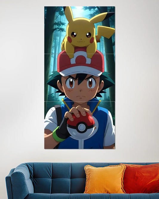 Ash & Pikachu Adventure Split Wall
