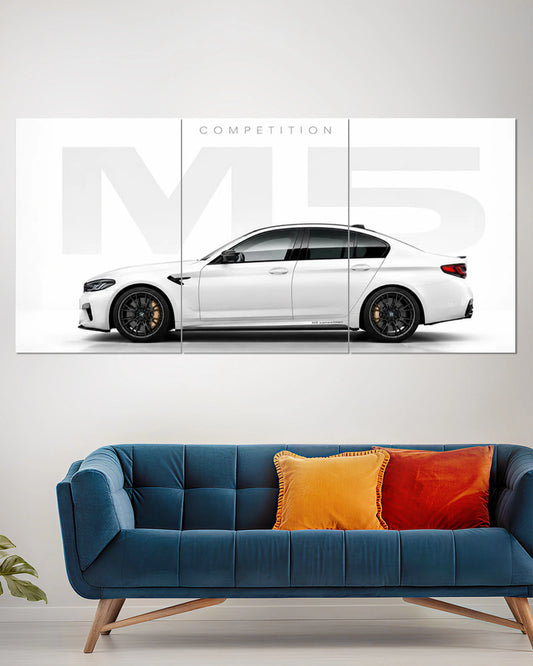 BMW M5 Competition Split Wall Poster