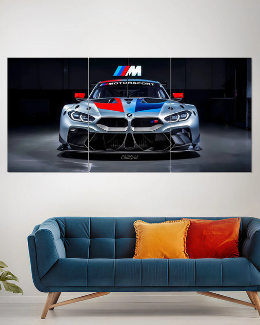 BMW M4 GT3 Racing Split Wall Poster