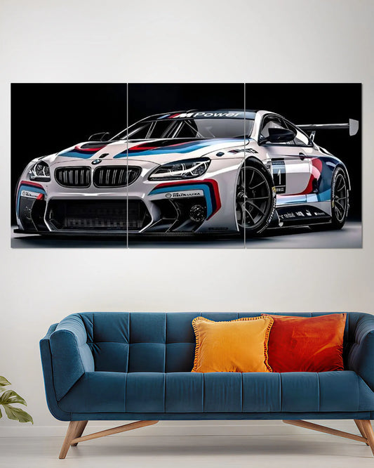 BMW M6 GT3 Racing Split Wall Poster