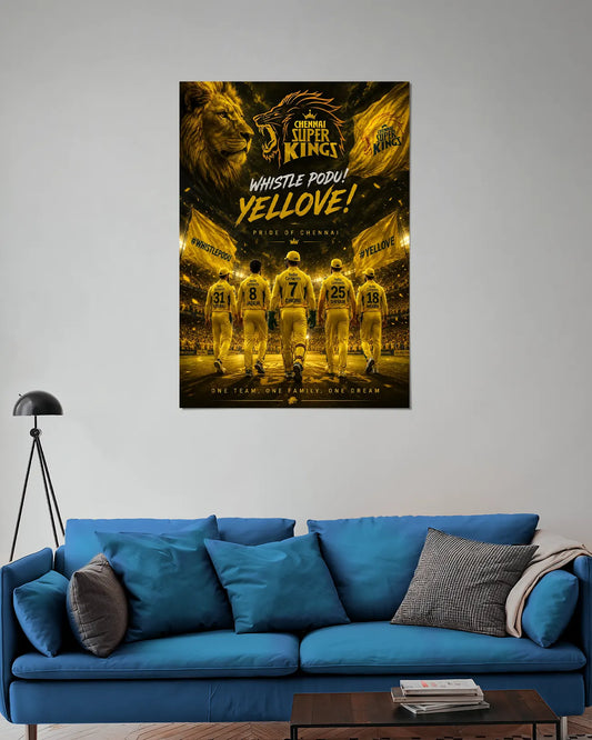 Chennai Super Kings CSK Wall Poster