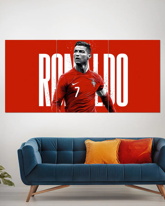 Red Football Legend Split Wall Poster