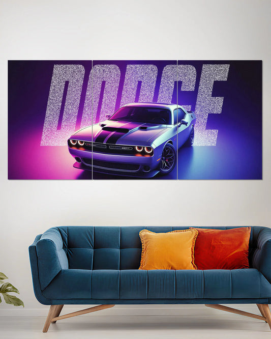 Dodge Challenger SRT Split Wall Poster