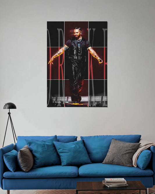 Drake Live Performance Poster on Wall