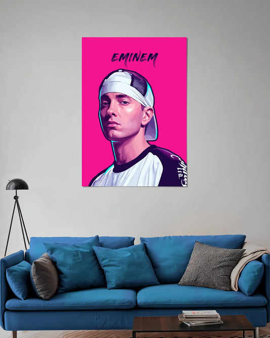 Eminem Colorful Illustration poster on Wall