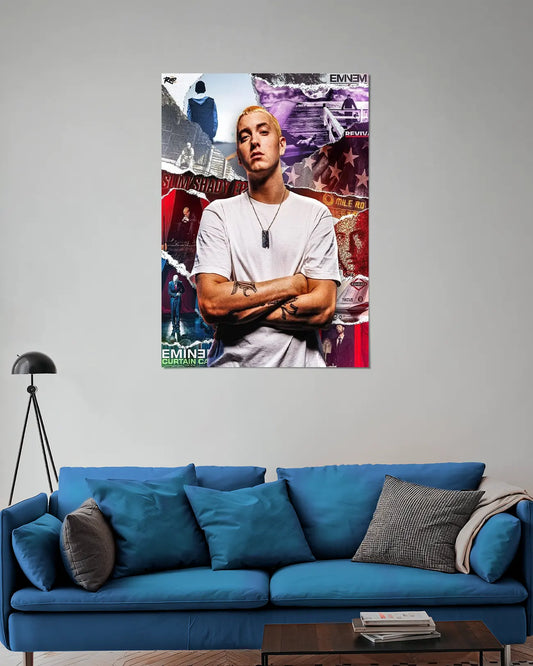 Eminem The Legend Rapper Collage Wall poster - Rapper Wall Art