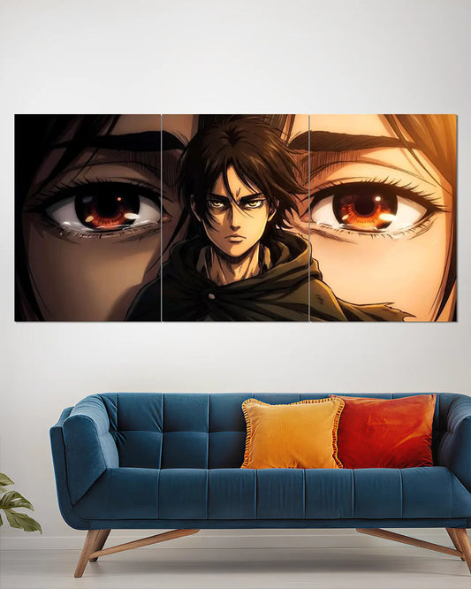 Eren Yeager Attack on Titan Split Wall poster