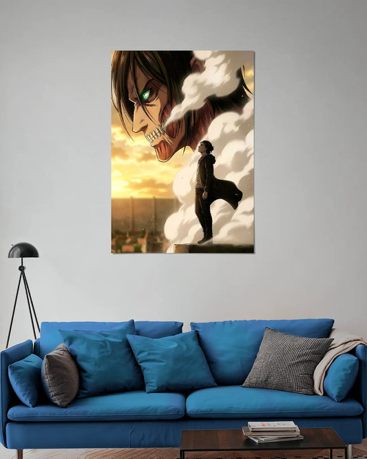 Eren Yeager Attack on Titan Wall Poster - Anime Wall Art