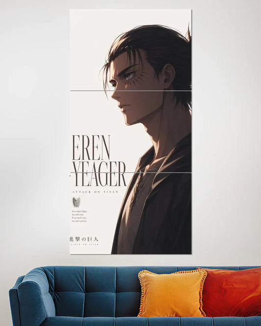 Eren Yeager Attack on Titan Minimalist wall art