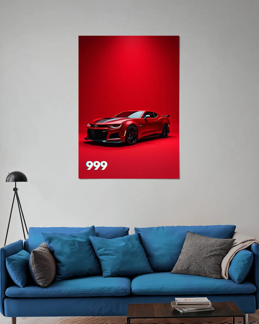 Red Chevrolet Camaro SS Wall Poster