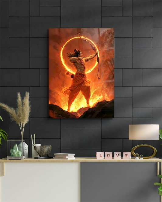 Shri Ram Fire Archery Metal Poster
