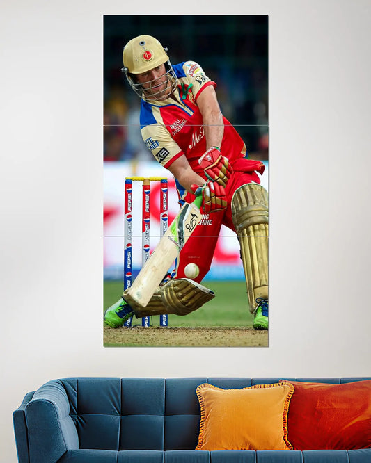 AB de Villiers RCB Batting Cricket Wall