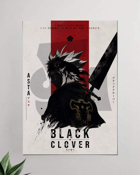 Asta Black Clover Wall Poster