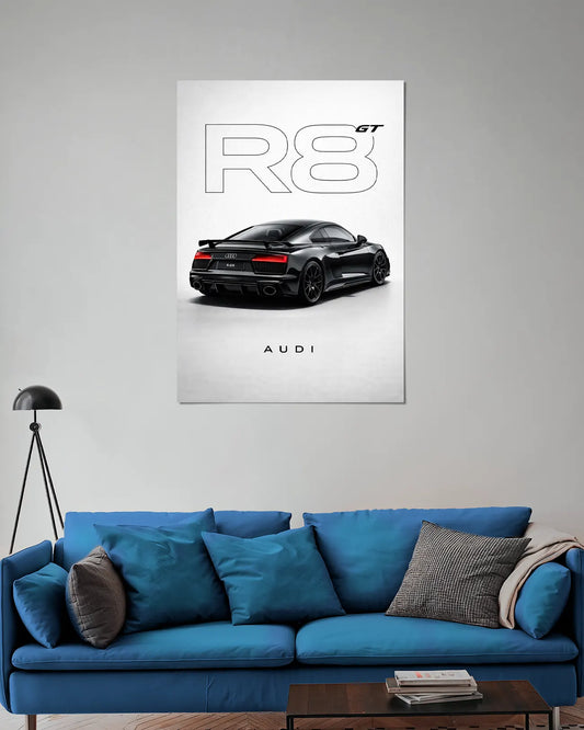 Audi R8 GT Black Car Wall Poster | Audi