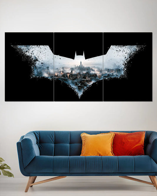 Batman Split Wall Poster | Gotham City Dark Knight DC Comics Wall Art