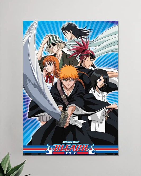 Bleach Ichigo Kurosaki Wall Poster | Rukia & Renji Anime Character Wall Art