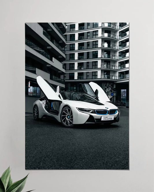 BMW i8 Butterfly Doors Car Wall Poster