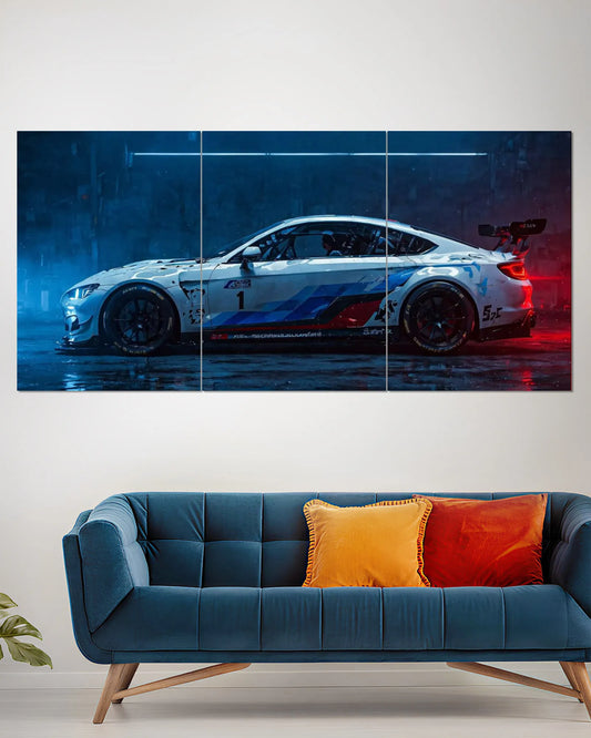 BMW M4 GT3 Night Racing Split Wall