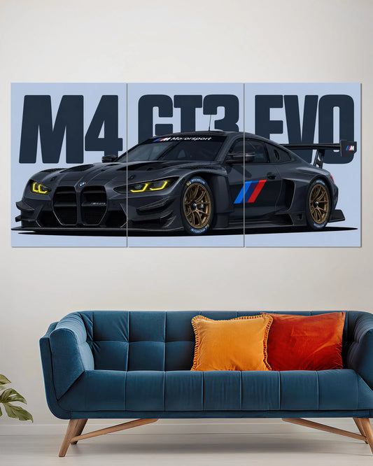 BMW M4 GT3 EVO Split Wall Poster