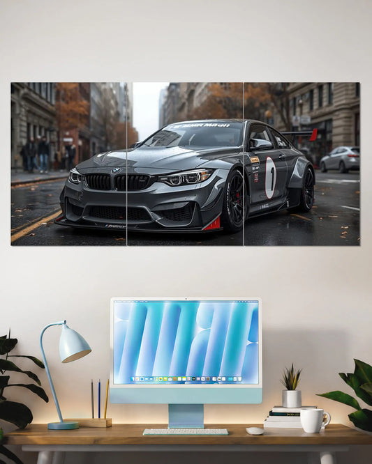 BMW M4 Racing Split Wall Poster | BMW