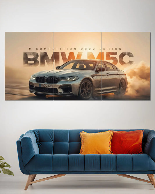 BMW M5 Competition Split Wall Poster