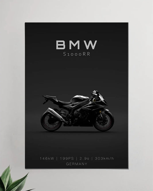 BMW S1000RR Superbike Wall Poster