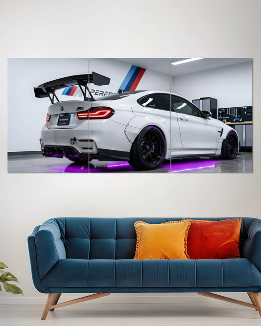 BMW M4 Performance Split Wall Poster