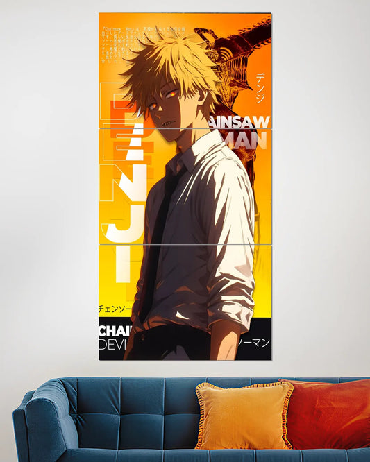 Chainsaw Man Denji Anime Split Wall