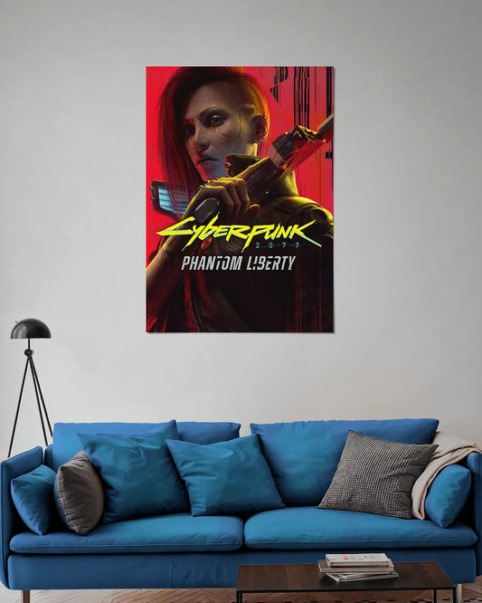Cyberpunk 2077 Phantom Liberty Wall Poster | Gaming Wall Art