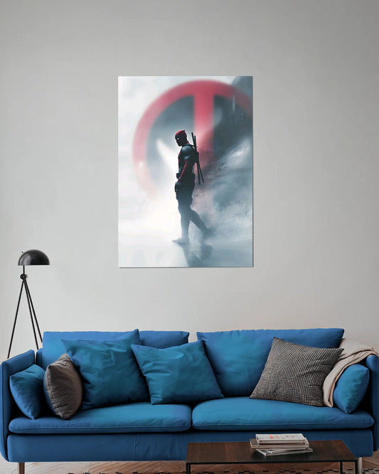 Deadpool Shadow Walk Poster | Marvel Minimal Cinematic Wall Art