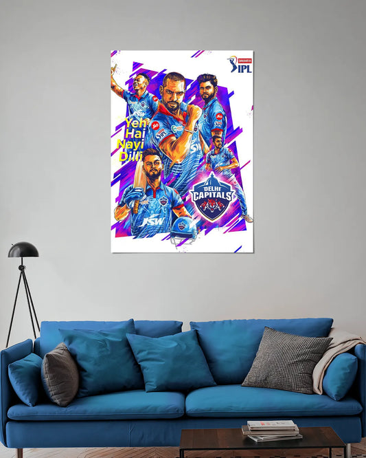 Delhi Capitals IPL Team Wall Poster