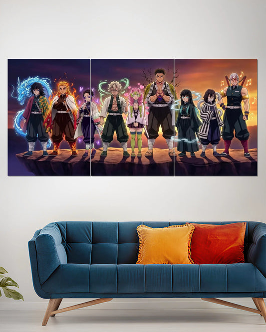 Demon Slayer Hashira Squad Split Wall Poster