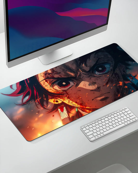 Tanjiro Kamado Desk Mat | Demon Slayer Extended Gaming & Office Mouse Pad