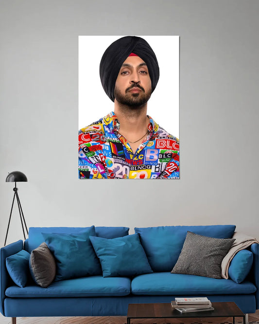 Diljit Dosanjh Black Turban Poster