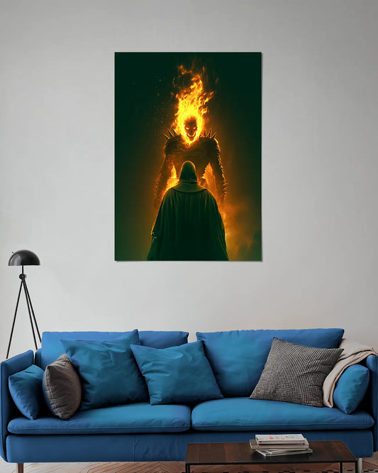 Doctor Doom vs Ghost Rider Wall Poster
