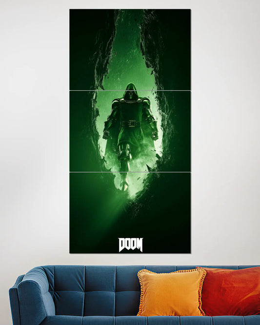 Doctor Doom Green Portal Split Wall Poster | Marvel Wall Art