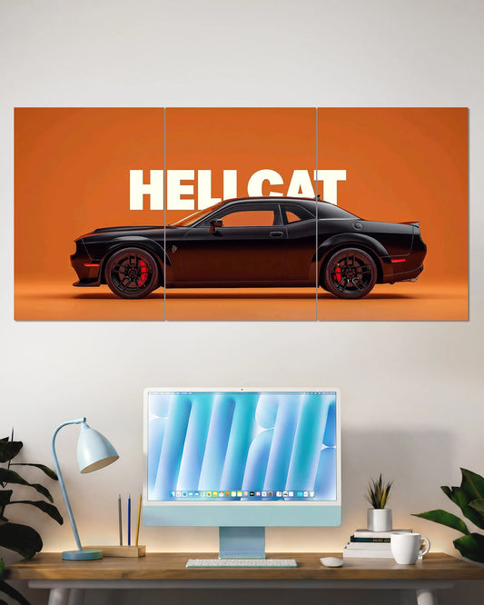 Dodge Challenger Hellcat Black Split