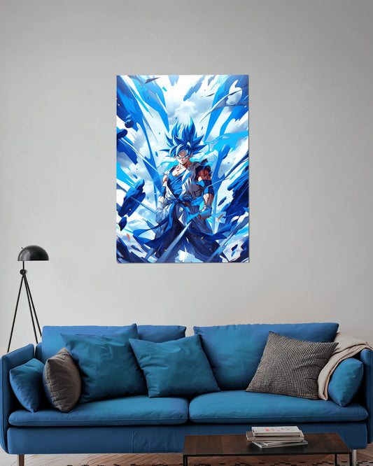Super Saiyan Blue Goku Poster | Dragon Ball Anime Wall Art
