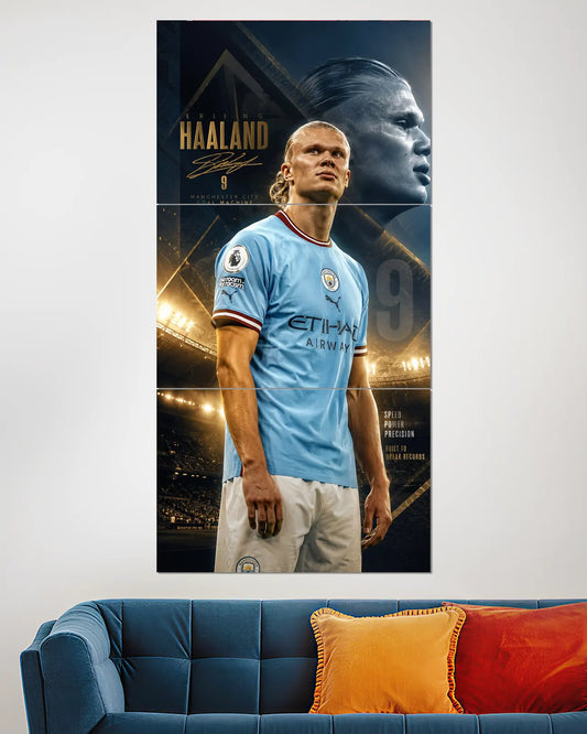 Erling Haaland Goal Machine Manchester City Wall Poster | Football Wall Art