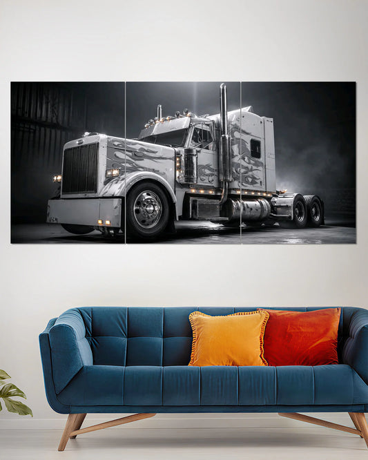Kenworth W900 Classic White Semi Truck