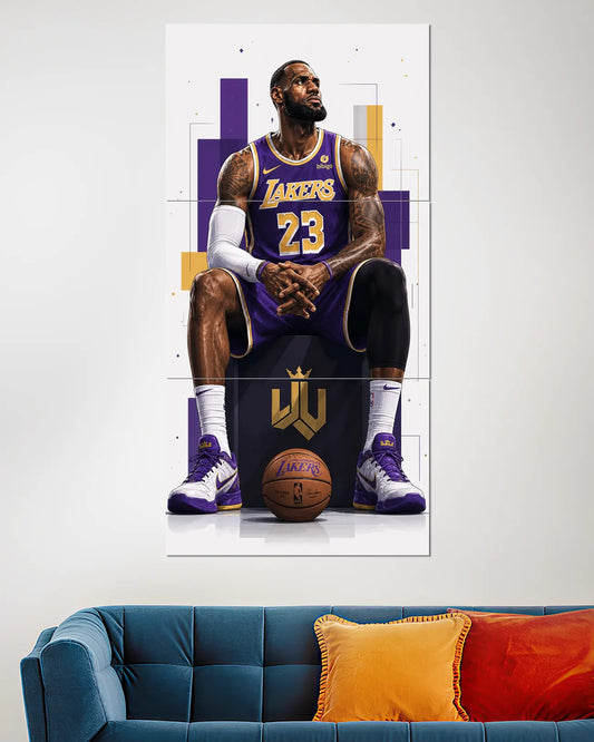 LeBron James Basketball Split Wall