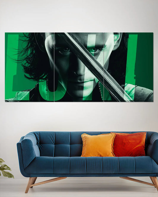 Loki Green Marvel Split Wall Art Poster