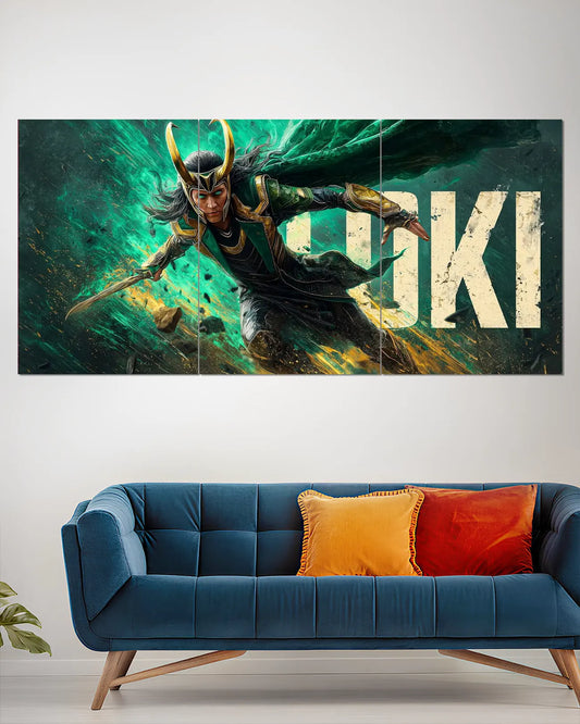 Loki Superhero Split Wall Poster Poster