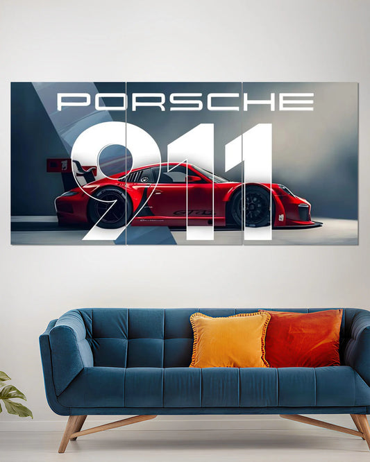 Porsche 911 GT3 Red Racing Sports Car