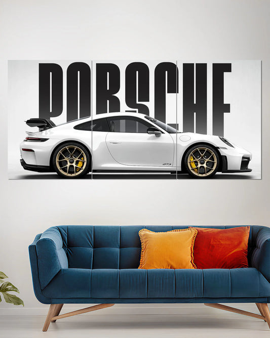 Porsche 911 GT3 Sports Car Split Wall