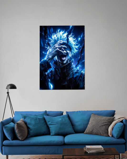 Satoru Gojo Chaos Awakening Poster | Jujutsu Kaisen Anime Wall Art
