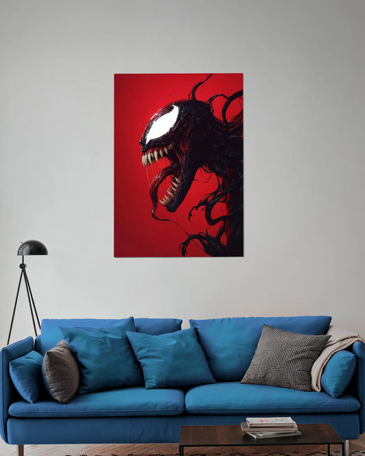 Venom Symbiote Rage Poster | Marvel Dark Wall Art