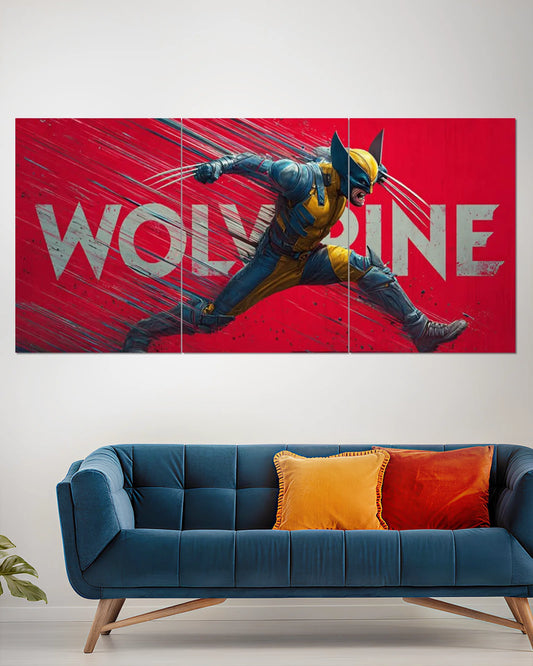 Wolverine Split Wall Poster | Marvel X-Men Superhero Wall Art