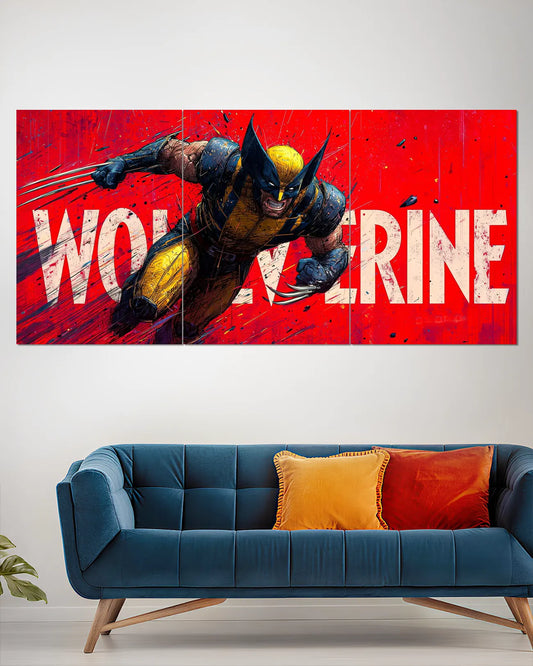Wolverine Action Split Wall Poster