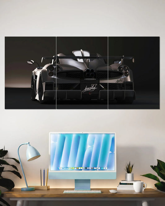Pagani Imola Split Wall Poster – Exotic Hypercar Wall Art